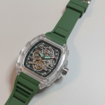 Frank Muller Transparent Dial Latest Article Watch with Rubber Strap(Plastic Case) - green