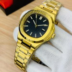 Square Nautilus Stainless Steel Watch for Men & Boys - golden