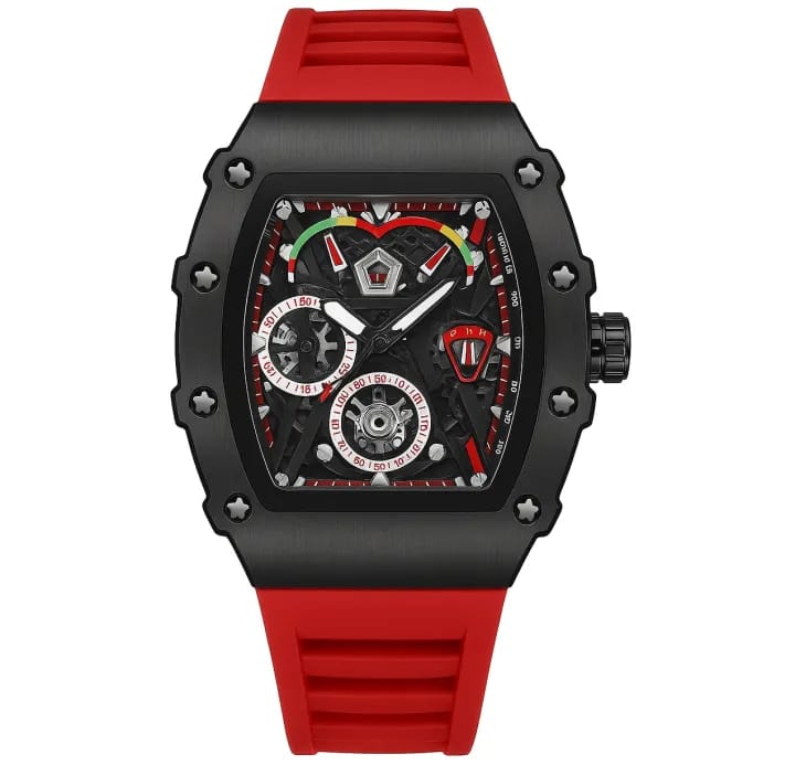 Frank Muller Latest Article Watch with Rubber Strap(Plastic Case) - red - Image 1