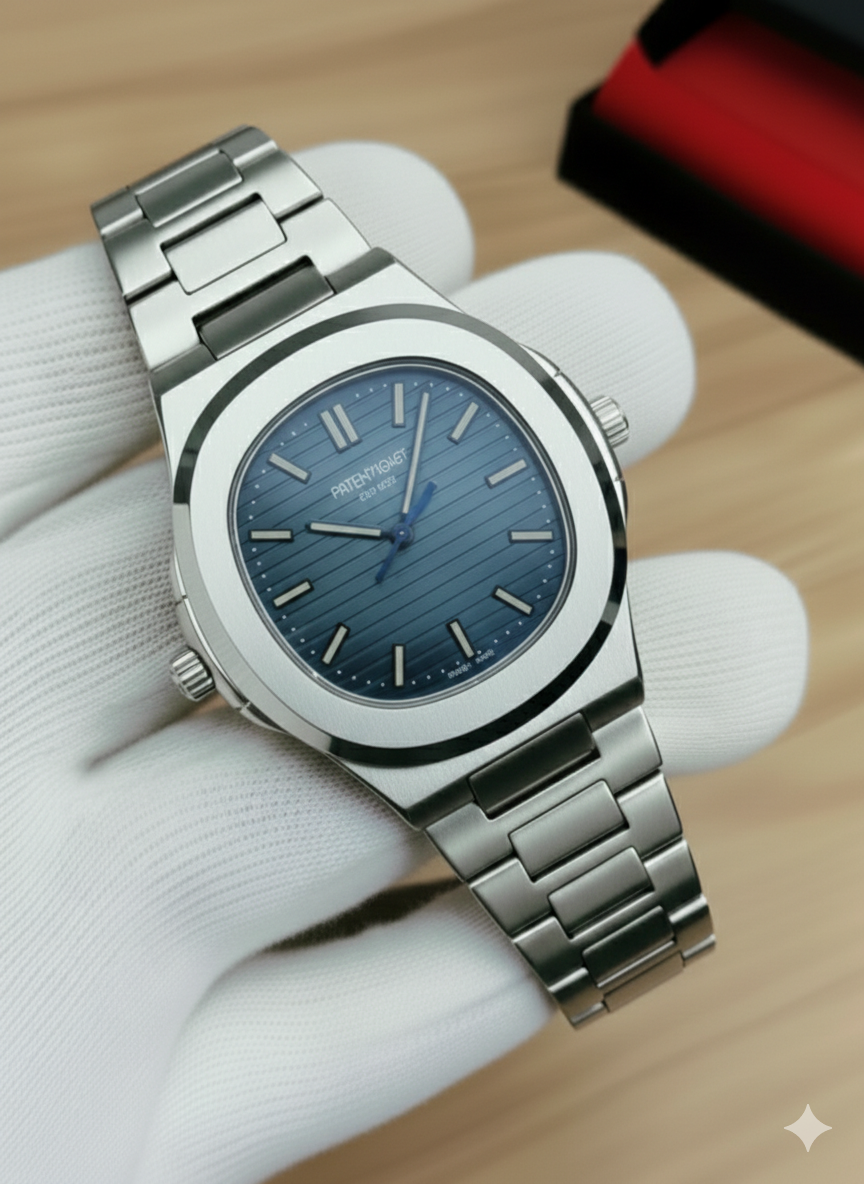 Gemini_Generated_Image_wa8sgtwa8sgtwa8s_55f6b03d-9886-4373-859f-f807b0941991 Patek Square Nautilus Stainless Steel Watch for Men & Boys - blue-silver-2 - Image 1