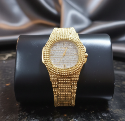 Trendy Square Diamond Iced Out Watch for Men Women - Stainless Steel Classic Wristwatch - silver