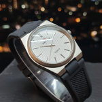 Silicone Tape Student Watch Men's Wristwatch Fashion Calendar Men's Watch - light-grey-silver