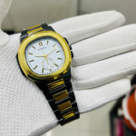 Square Nautilus Stainless Steel Watch for Men & Boys postive - golden-black