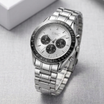 DWC Heritage Chronograph Panda Dial Watch - black-silver