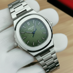 Patek Square Nautilus Stainless Steel Watch for Men & Boys - green-silver