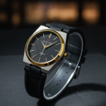 Silicone Tape Student Watch Men's Wristwatch Fashion Calendar Men's Watch - brown-black