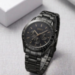 DWC Heritage Chronograph Panda Dial Watch - golden