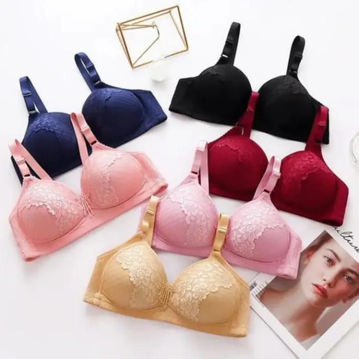 MZ1517200068TNSP-media-1 CoreCuddle Premium Quality Push Up Bra with Delicate Lace Detailing (Multicolor) - Image 1