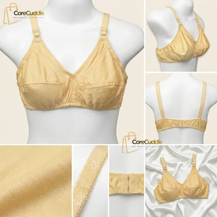 CoreCuddle Premium Soft Lycra Non-Padded Bra for Women & Girls (Skin Color)