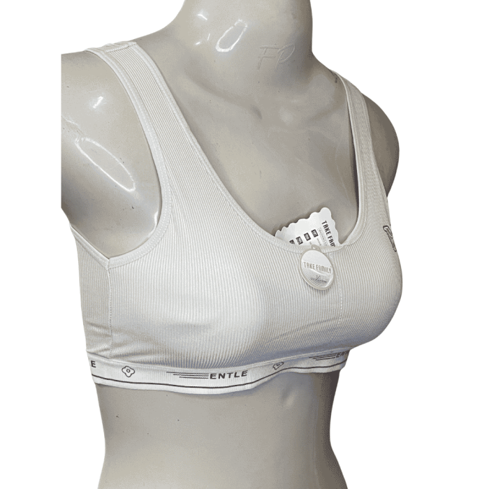 CoreCuddle Premium Light Padded Ribbed Bra Vest & Crop Top with Wide Straps - Image 4
