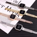 Sqaure Digital Diamond Touch LED Watch for Women Girls