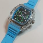 Frank Muller Transparent Dial Latest Article Watch with Rubber Strap(Plastic Case) - black-arabic