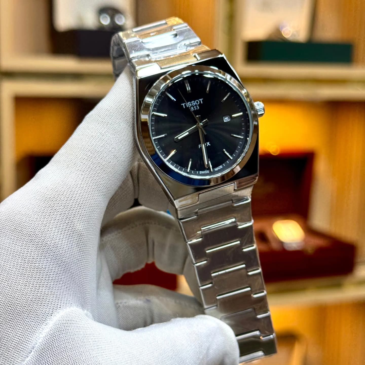 WhatsAppImage2026-02-24at11.57.55AM Tissot prx stainless steel with date. Premium Quality luxury watch (Plain Dial) - green - Image 1