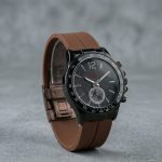 Round Dial Rubber Silicone Strap Watch with Magnet Lock - black-white