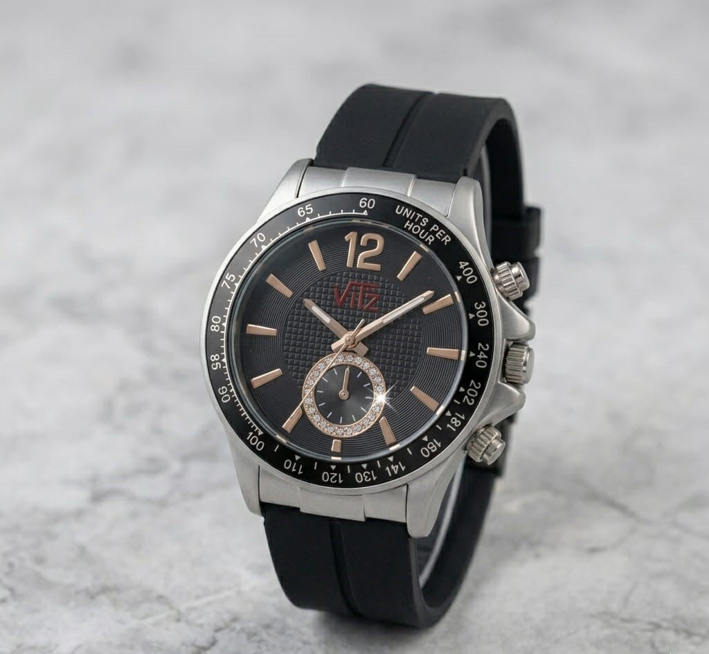 WhatsAppImage2026-03-28at5.29.50PM_1 Round Dial Rubber Silicone Strap Watch with Magnet Lock - blue-silver - Image 1