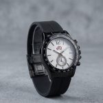 Round Dial Rubber Silicone Strap Watch with Magnet Lock - black-arabic