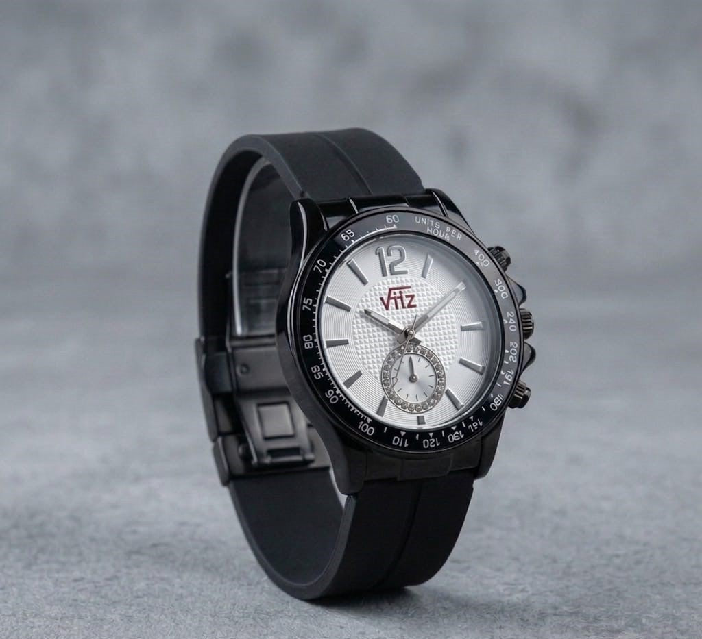 WhatsAppImage2026-03-28at5.29.50PM_2 Round Dial Rubber Silicone Strap Watch with Magnet Lock - black-arabic - Image 1