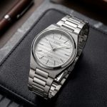 DWC Heritage Horizontal Stripe Variant Dial Watch - silver