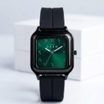 SABR Stealth Square Watch with Eastern Arabic Numerals   “ Magnetic Strap & Sunray Dial - blue