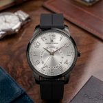 Dual-Scale Dial Watch with Magnetic Quick-Fit Band - black-arabic