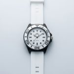 Alpha "Panda" Diver   “Silicone Strap Sports Edition(Non Rotational Bezel) - white