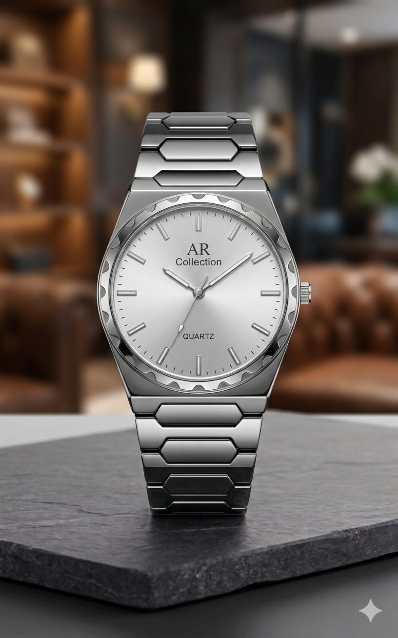 WhatsAppImage2026-04-21at7.14.02PM AR Collection "Icon" Series “ Integrated Bracelet Quartz Timepiece - silver - Image 1