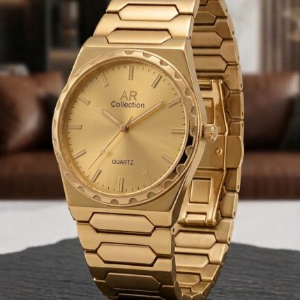 AR Collection "Icon" Series   “ Integrated Bracelet Quartz Timepiece - golden