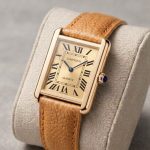 Cartier Tank OLD MONEY in Leather Strap - light-brown-golden
