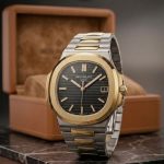 Nautilus PATEK PHILIPPE GENEVE Stainless Steel Premium Quality (Matt Finish) - 2-tone-green-dial
