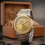 Nautilus PATEK PHILIPPE GENEVE Stainless Steel Premium Quality (Matt Finish) - 2-tone-golden-dial