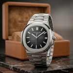 Nautilus PATEK PHILIPPE GENEVE Stainless Steel Premium Quality (Matt Finish) - blue-silver-2