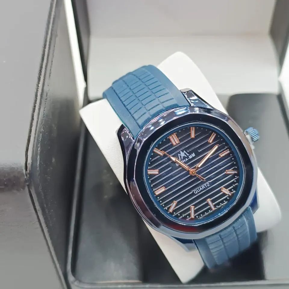 WhatsApp_Image_2024-10-07_at_10.06.47_PM Ruber Strap Square Dial Watch for Men Boys (Without Date) - green-black - Image 1