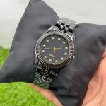 Classic Luxury Stainless Steel Watch for Men Boys - black-golden-2