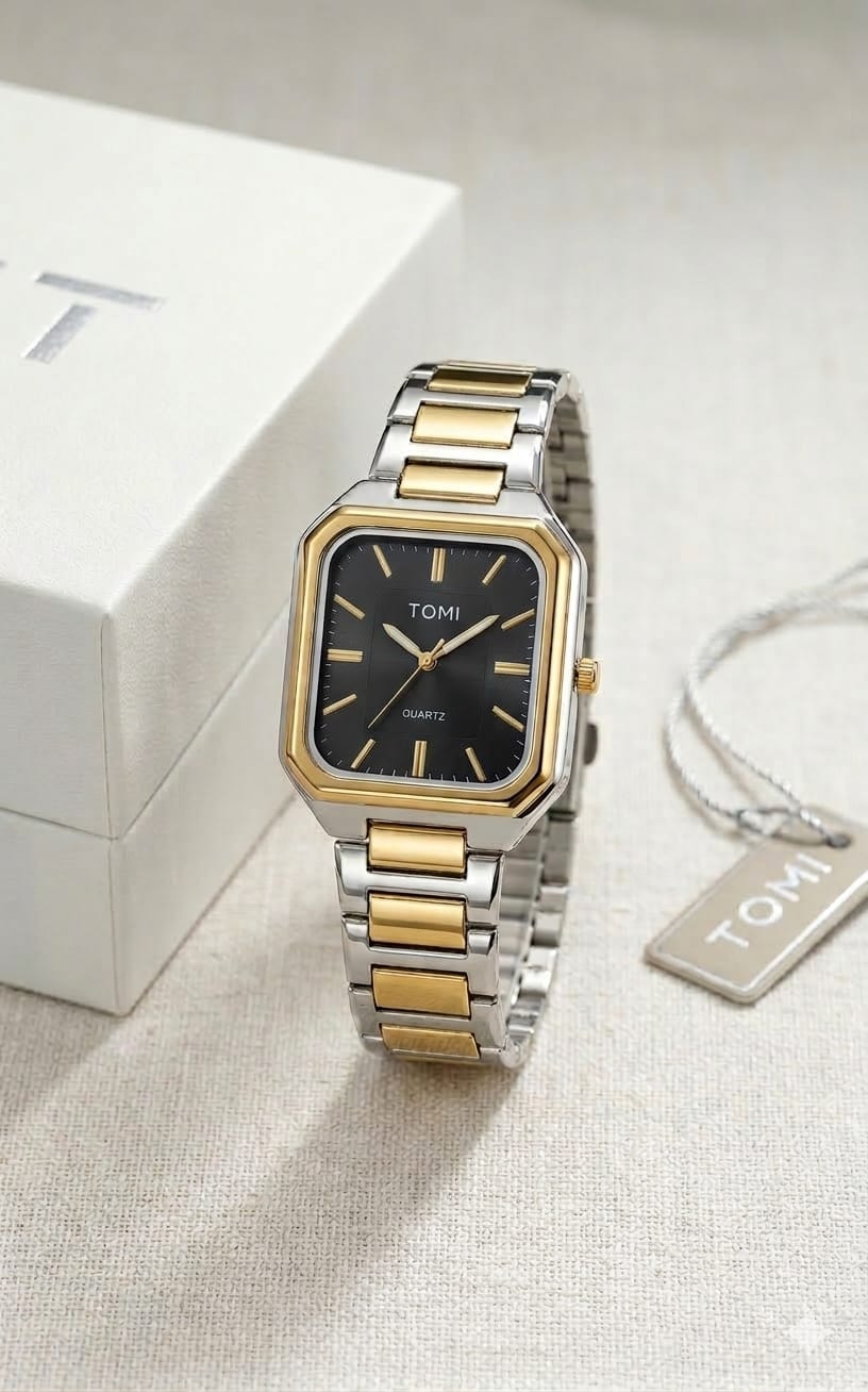 WhatsApp_Image_2026-03-24_at_2.49.31_PM_2 Tomi Stainless Steel OLD MONEY Style Watch - 3-tone - Image 1
