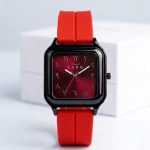 SABR Stealth Square Watch with Eastern Arabic Numerals   “ Magnetic Strap & Sunray Dial - black-green