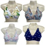 CoreCuddle Premium Printed Cotton Bra for Women - Pack of 4 (Multicolor Floral Designs) - Image 3